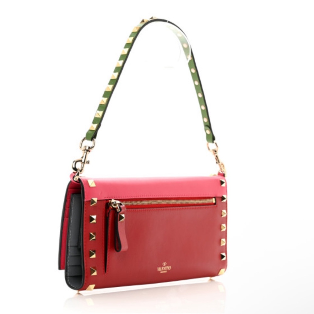 Authentic Valentino Rockstud Bag! EUC! Vintage Red, Pink & Green 🩷❤️💚🩶